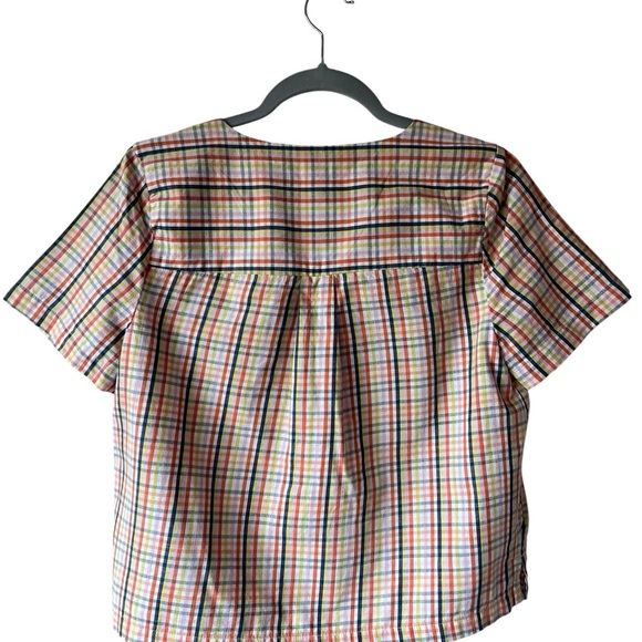 A.n.a Multicolor Plaid Women's Top XS - Picture 5 of 6